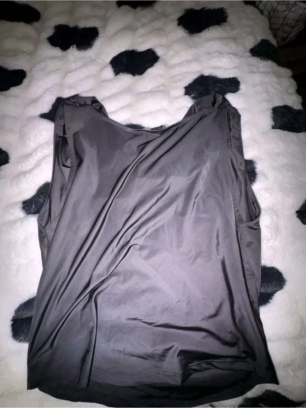 Free People Black Satin Cowl Neck Camisole